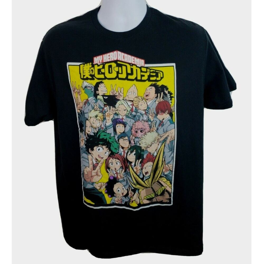 Official My Hero Academia Funimation Anime Black Tshirt Size XL
